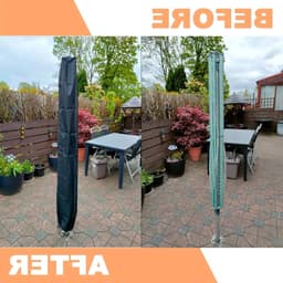 Waterdichte Bescherming voor Waslijn van Oxford Stof - Beschermhoes voor Droogrek 180x16x16cm tegen Stof, Sneeuw en Zon — thumbnail 4