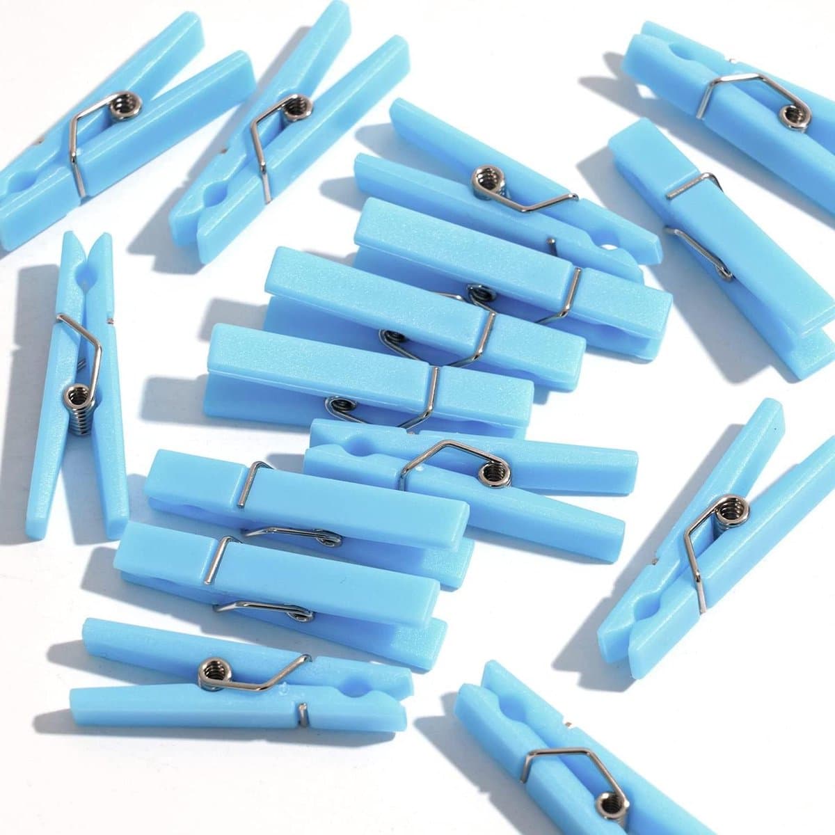 Baby Shower Wasknijpers - Feestspel Benodigdheden - Kinderfeest Spelletjes - Lichtgewicht en Stevig - 60 stuks - Blauw — afbeelding 1