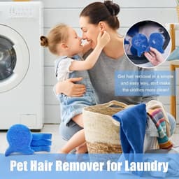 Huisdierhaarverwijderaar voor de was – Herbruikbare tool voor het verwijderen van honden- en kattenhaar – Verwijdert effectief haar, pluisjes en huidschilfers van beddengoed en kleding – Geschikt voor wasmachines en drogers (4 stuks) — thumbnail 4