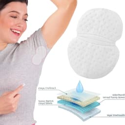 Verwisselbare Wipes voor Zweetbescherming, Antizweet, Onzichtbaar en Comfortabel voor Onderarmbescherming - 100 Stuks voor Optimale Frisse Gevoel — thumbnail 3
