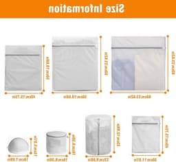 Set van 7 Duurzame Wasnetten voor de Wasmachine, Herbruikbare Reiszak, Bescherming voor Delicate Onderkleding, Lingerie en Sokken met Rits — thumbnail 2