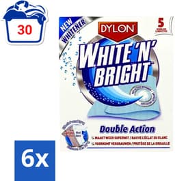 Dylon - Vlekverwijderaar - White & Bright - Superwit & Vlekkeloos - 5 Doekjes - Voordeelverpakking - 6 stuks — thumbnail 4