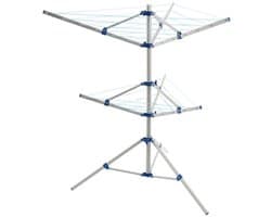 Brunner LAUN-TREE 3A Wasrek met Uitschuifbare Droogarmen - 14 Meter Drooglijn - Inklapbaar - Aluminium Frame