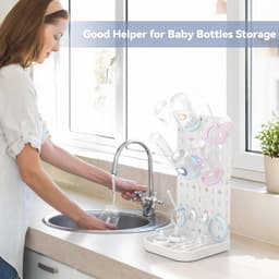 Multifunctioneel Droogrek voor Babyflessen - Afneembare Flessendrogerhouder met 12 Haken en Lade — thumbnail 2