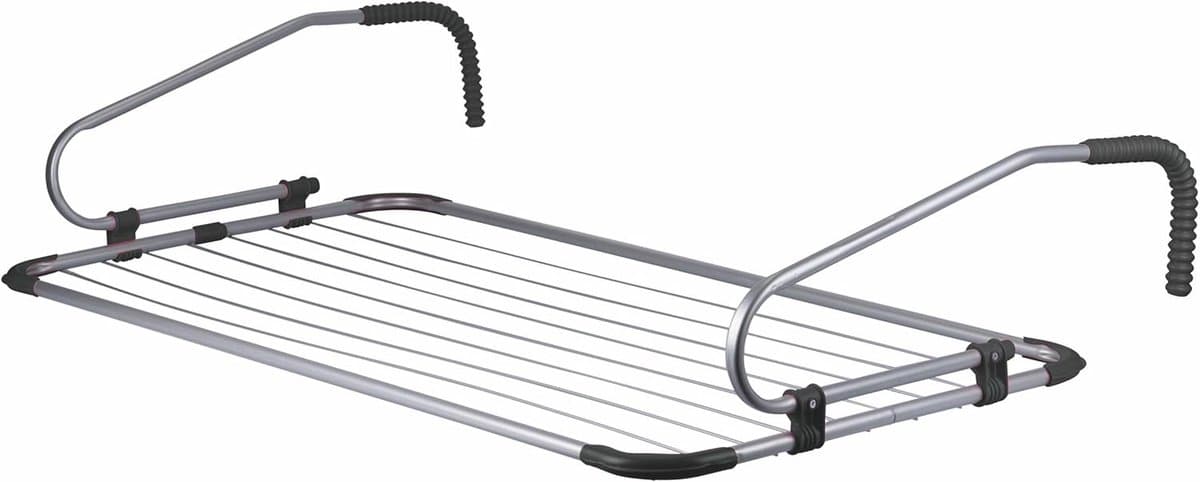 Droogrek voor balkon en binnen - ruimtebesparend - 1 stuk - antraciet - 106 x 55 cm — afbeelding 1