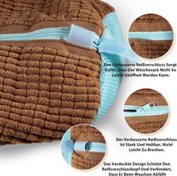 Waszak voor schoenen in chocoladebruin, ideaal voor het wassen van sneakers en sportschoenen, duurzame en praktische oplossing — thumbnail 5