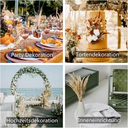 Droogbloemen, decoratie, kleine natuurlijke gedroogde boeketten van pampasgras, boho-decoratie, voor woonkamer, tafel, slaapkamer, bruiloften, badkamer, 70 stuks — thumbnail 5