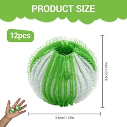 12 stuks herbruikbare pluche ballen, haarvanger, wasmachine, wasbal, voor kattenhaar, hond en pluche, eenvoudige bediening, wasbescherming — thumbnail 5