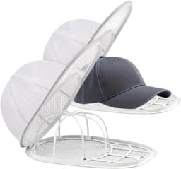 Cap Washer - 2 stuks - Beschermt Petten tegen Vervorming - Inclusief waszak met ritssluiting - Wasaccessoire - Voor Platte en Gebogen Petten - wit — thumbnail 1