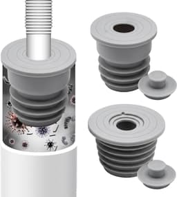 Wasmachine afvoeradapter 2 stuks - siliconen - universele maat - geschikt voor verschillende afvoeren - Luxento — thumbnail 1