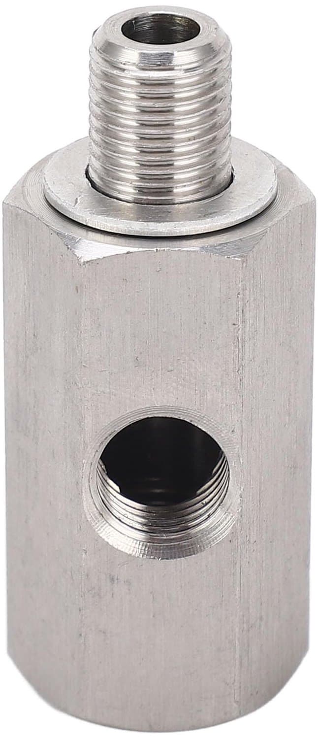 M10x1.0 roestvrij staal oliedruksensor - universele adapter - lekvrij ontwerp - zilver - anti-roest - eenvoudig te bevestigen - geschikt... — afbeelding 1
