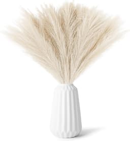 30 Stukken Gedroogd Pampire Gras, Gele Naturalnh - Fluffy Kunstbloemen en Decoratie voor Boho Bruiloft en Woondecoratie — thumbnail 1