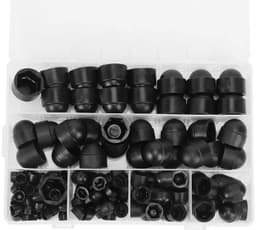 145PCs M4-M12 Bolt Cap Rubber Beschermende Sluiting Moer Cover Zwart Hoofd Cover Hex Schroeven DShanLa — thumbnail 5