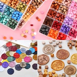 Octagonale Wasbolletjes voor Kaarsen en Trouwhuwelijksuitnodigingen - 600 Stuks in 24 Kleuren met Opbergdoos voor Cadeaukaarten en Enveloppen — thumbnail 2