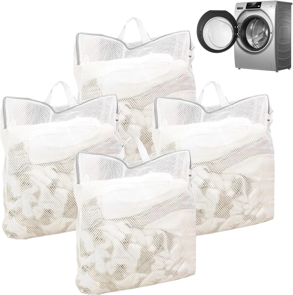 Wasmachine Wasnetten Set van 4 Stuks, 50 x 60 cm, Herbruikbare Waszak voor Kleding, Ideaal voor Delicate Stoffen en Reizen — afbeelding 1