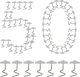 Twist Pins, 50 stuks gedraaide spelden met doorzichtige kopjes, gedraaide spiraalspelden voor slaapbankhoezen — thumbnail 3