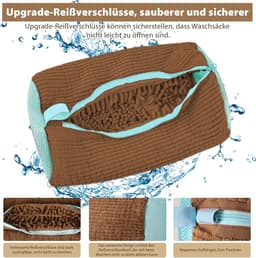 Wasmachine, multifunctionele schoenenzak, wasmachine, herbruikbare sneakers, waszak voor alle soorten schoenen, beschermt zowel schoenen als wasmachine (chocoladebruin) — thumbnail 4