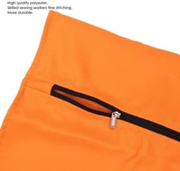 1 stuk - Waszak voor huisdiertextiel - Waszak van twill-polyester - Grote waszak met ritssluiting - Voorkomt dat haren van huisdieren de wasmachine verstoppen - Geschikt voor wasmachines - 70 x 60 cm - Voor honden, katten en konijnen - Oranje — thumbnail 4