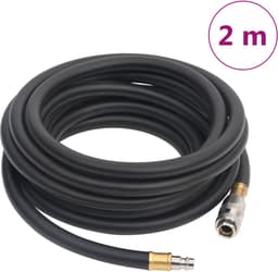 vidaXL - Luchtslang - hybride - 0,6'' - 2 - m - rubber - en - pvc - zwart — thumbnail 1