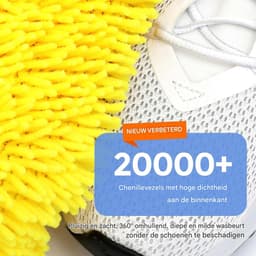 TOVBMUP 2 Stuks Waszakken - Schuhwaschbeutel - 360° Rundum-Reinigung met 3-Lagen Netontwerp - Wiederverwendbaar met Verborgen Rits - Geschikt voor Wasmachine tot EU46 - Polyester/Chenille - 35x17,5cm — thumbnail 4