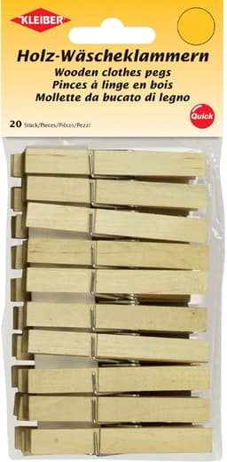 KLEIBER wasknijpers, van hout, lengte: 90 mm — thumbnail 3