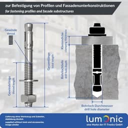 Zwaarlastanker M10 x 170 Verzinkt - Metalen Anker voor Doorsteekinstallaties — thumbnail 5