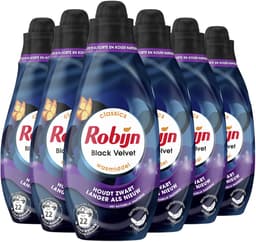 Robijn - Vloeibaar Wasmiddel - Klein & Krachtig -Black Velvet - 6 flessen -132 wasbeurten - Voordeelverpakking — thumbnail 2