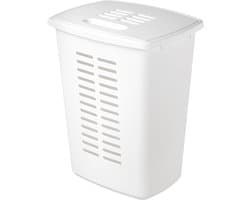 Wasmand met deksel, 60 liter, donkergrijs
