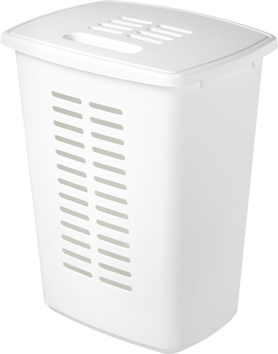 Wasmand met deksel, 60 liter, donkergrijs — afbeelding 1