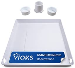 Opvangbak kunststof 65x65x6cm voor wasmachines - Wateropvang en Afvoer — thumbnail 1
