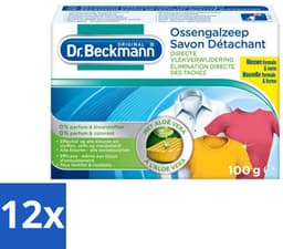 12 x Dr.Beckmann - Vlekkenverwijderaar - Ossengalzeep Met Aloë Vera - Witte en Gekleurde Was - 100g - Vlekkenverwijderaar - Vlekken Uit Kleding - Tapijt Schoonmaken - Meubels Schoonmaken - Aloë Vera — thumbnail 1