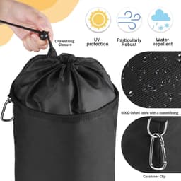 Wasknijperzak - Grijs - 28 x 20 cm - Waterdichte Organizer van Oxford 600D - Voor Binnen en Buiten — thumbnail 4