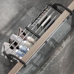 Zolvano® Wasrek Hangend Trapgat - Voor Radiator - Droogrek Ophangbaar-65D x 35B x 5H — thumbnail 5