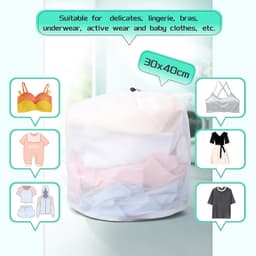 SnelShoppen - 2 Wasnetten voor Wasmachine - 40 x 30 cm - Vuilwaszak met Trekkoord - Voor Kleding, Schoenen, Dieren en Meer - Herbruikbaar en Ruim - 13 — thumbnail 4