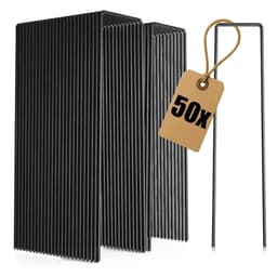 SnelShoppen - 50 Carbon Stalen Grondankers - Robuuste Grondpennen voor het Bevestigen van Onkruiddoek en Folies - Ideaal voor Tuin en Camping - Vierka — thumbnail 1