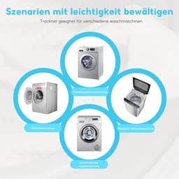 SnelShoppen - Droogballen 6 Stuks Tumble Dryer Balls voor Wasdroger, Wasballen voor Wasmachine, Duurzaam PVC, Blauw-Wit, Herbruikbaar, Voor Schone Kle — thumbnail 3