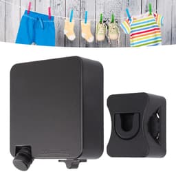 Dailygoods- Kledinglijn Intrekbaar - Roestvrij Staal - 6m Lengte - 25kg Belasting - Eenvoudige Installatie - Geschikt voor Binnen/Buiten - Waslijn — thumbnail 3