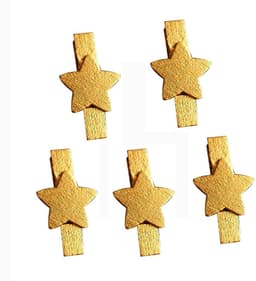 Dailygoods - 50 stuks mini-houten knijpers voor fotowand, fotoklemmen, decoratie, wasknijpers, hout, klein, kleurrijk, met kerstboom, ster en hart, voor doe-het-zelf foto's, bruiloft, cadeau, handwerk, decoratie — thumbnail 1