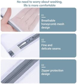 Dailygoods- Waszak 3-delig - Wasnet voor Wasmachine - Waszak met Ritssluiting - Fijnmazig Net - 30x40 cm - Ademend en Scheurvast — thumbnail 4