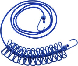 SnelShoppen - Blauwe Reiswaslijn 1,8 m - 12 Klemmen - Flexibel en Compact - Ideaal voor Camping, Vakantie en Thuisgebruik - Waterbestendig Materiaal — thumbnail 5