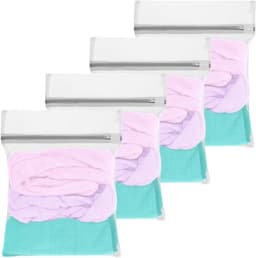 Set van 4 Kleine Mesh Waszakken met Rits voor Delicate Kleding — thumbnail 2