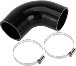 SnelShoppen - 60mm Siliconen Slang 90° met Klemmen - Universele Koel Slang voor Auto - Zwart - 90mm Lengte - Hoge Temperatuur Weerstand — thumbnail 1
