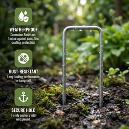 Grondankers 50 stuks - 150 mm x 40 mm - Gegalvaniseerd en roestvrij - Ideaal voor tuin en tent - ShopVlot — thumbnail 4