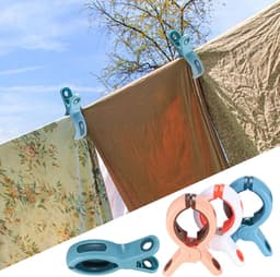 Wasknijpers, handdoekclips voor strandstoelen, handdoekhouder, duurzaam, winddicht, voor strandstoelen, beddengoed, zwembadstoelen (10) — thumbnail 5