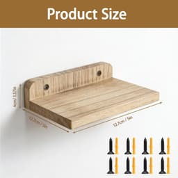 wandrek, 4 stuks, klein zwevend rek voor aan de muur, mini-rek voor badkamer en woonkamer, decoratieve wandplanken, badkamer voor cosmetica, specerijen — thumbnail 5