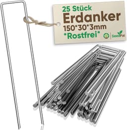SnelShoppen - 25x Galvanised Ground Anchors - Anti-Roest Peggen 150mm - Duurzaam en Corrosiebestendig voor Camping, Tuin en Outdoor Gebruik — thumbnail 1
