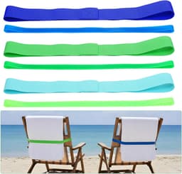 Strandlakenclips 6 Stuks - Grote Siliconen Rubberbanden - Multicolor - Voor het Bevestigen van Strandlakens - SnelShoppen — thumbnail 1