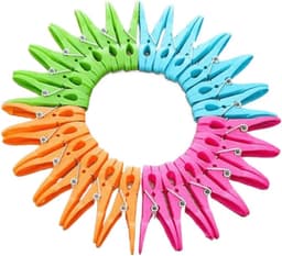 Kleurrijke Wasknijpers - Plastic Klemmen - Kleding Drogen - Goede Grip - 96 Stuks - Willekeurig — thumbnail 1