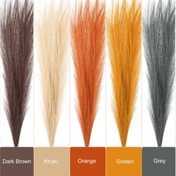 47 cm faux pampasgras, 4 stuks boho-decoratie voor huisdecoratie, kunstmatige hoge pluizige stengels voor bruiloft, bloemenfeest, vaas, arrangement centerpieces, kaki — thumbnail 2