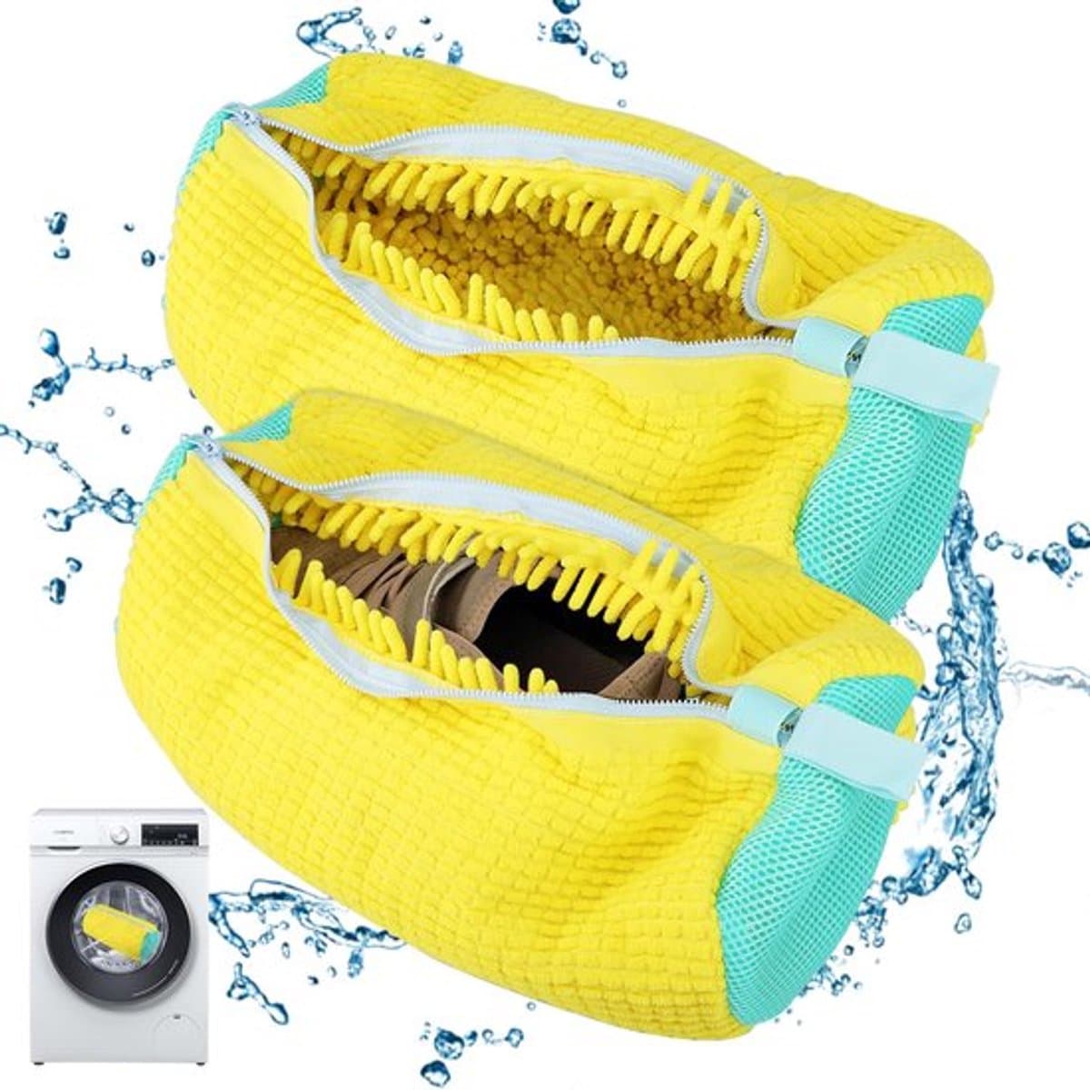 Schoenwaszak - Innovatief ritsontwerp - Herbruikbaar wasnet - 39 x 19 cm - Bescherming voor schoenen - Lichtgewicht en draagbaar - Sneakerwaszak — afbeelding 1